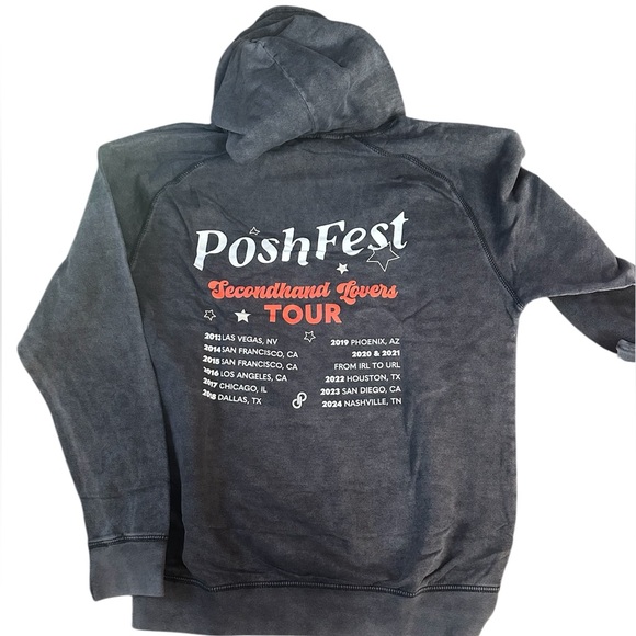 NWOT Official Poshmark Grey Acid Wash Oversized Hoodie - Picture 1 of 4